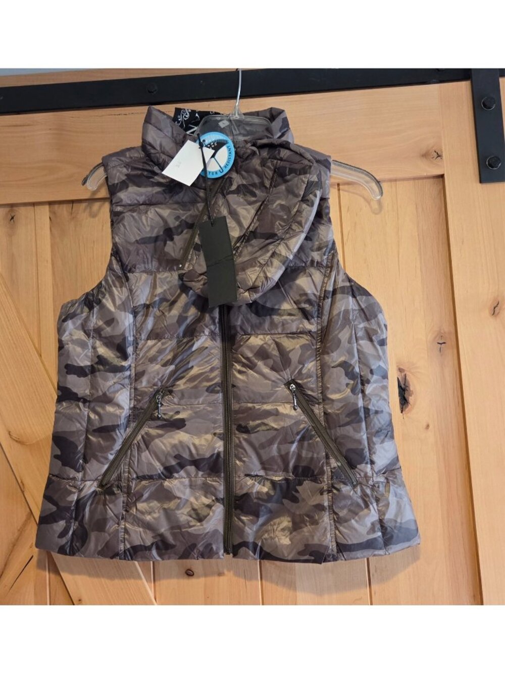 NEW! My Anorak Womens Size L Down Packable Vest Camo Gorpcore Military Quilted